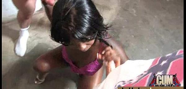 Cum loving teen enjoys huge bukkake! 13
